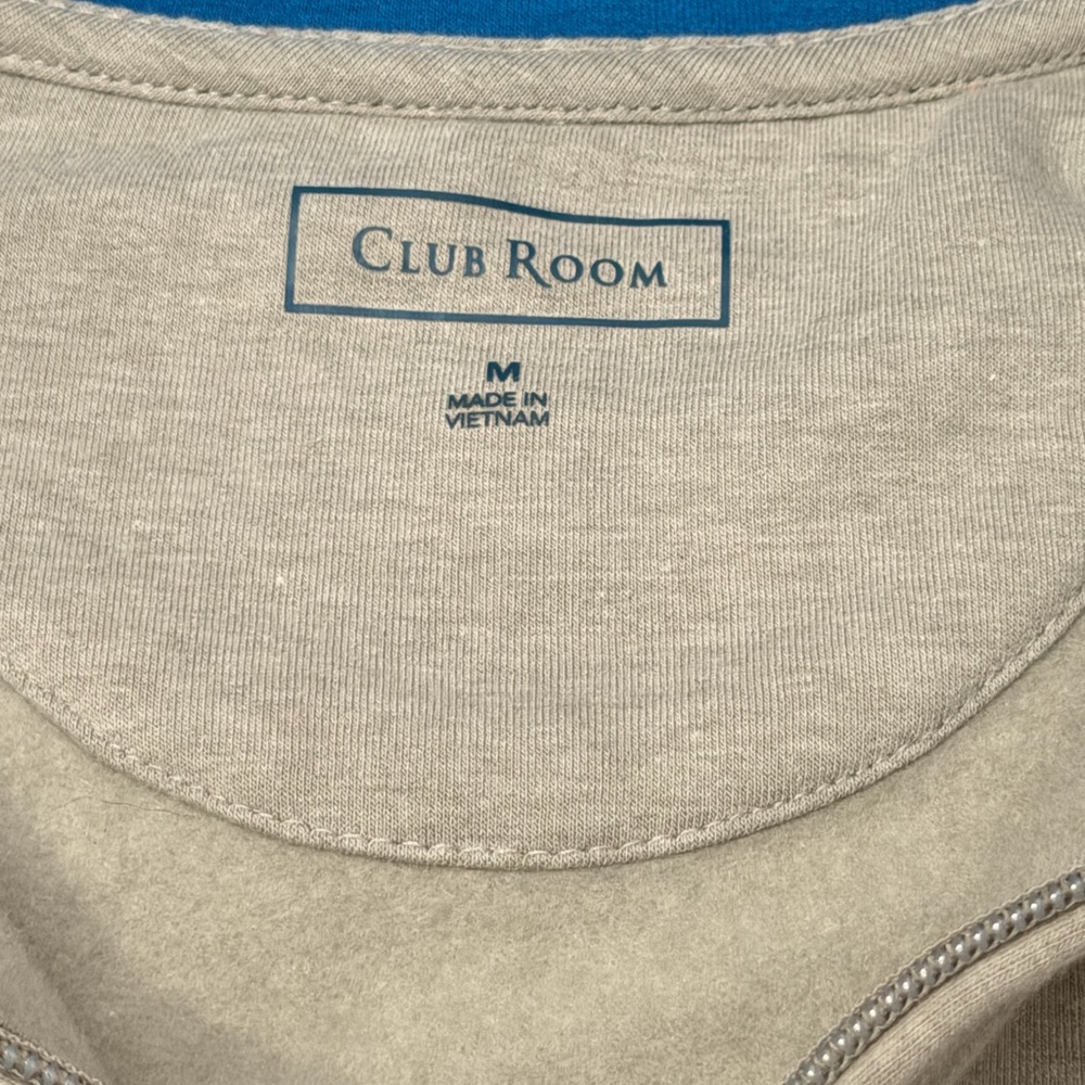 Club Room Men's Tri-Tone Fleece Hang Sweater - Light Gray, Dark Blue, Sky Blue - Picture 5 of 10